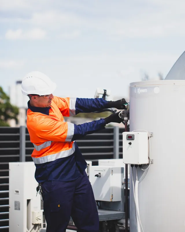 Fixing a commercial hot water system