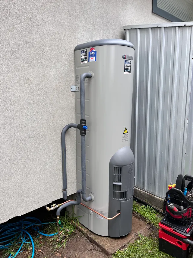 Rheem Stellar unit being serviced on location